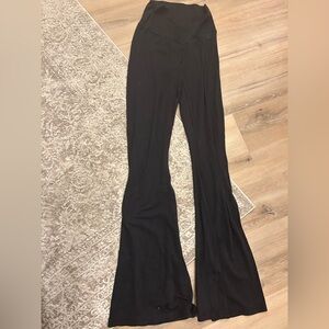 Aerie, black crossover, high waisted flare leggings